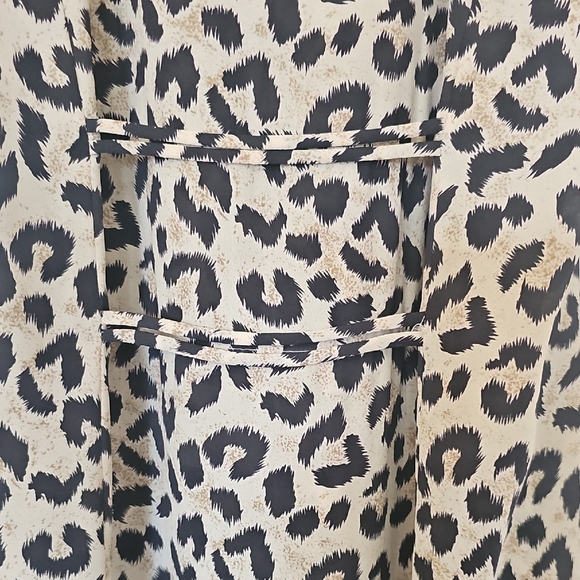 Casual Corner Vintage Leopard Print Sleeveless Button up Maxi Dress Size 10 - Picture 6 of 16